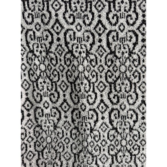 Croft & Barrow Eyelash Knit Cowl Neck Sweater - Medium - Grey & Black Pattern - Picture 5 of 16